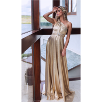 metallic gold infinity dress